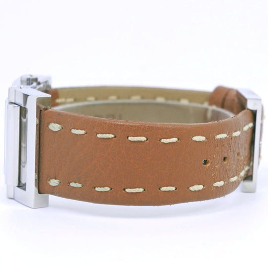 FENDI Watches Quartz 004-5200G-452 Stainless Steel , Leather Brown Olologi beige dial Women Used Authentic
