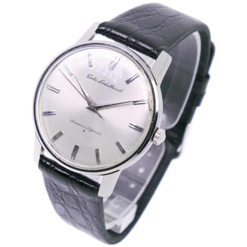 SEIKO Watches Hand Winding 5740-1990 Stainless Steel , Leather Silver Road marvel Silver dial