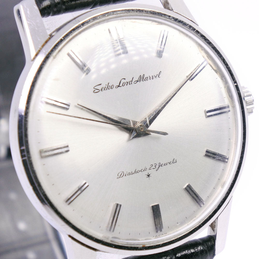 SEIKO Watches Hand Winding 5740-1990 Stainless Steel , Leather Silver Road marvel Silver dial