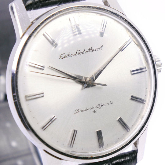 SEIKO Watches Hand Winding 5740-1990 Stainless Steel , Leather Silver Road marvel Silver dial