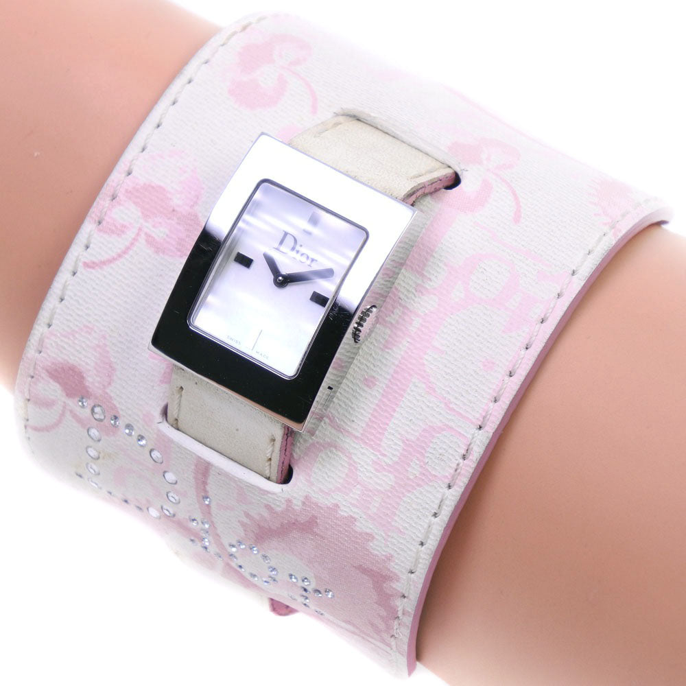 Christian Dior Watches Quartz D78-109 Stainless Steel , Leather White Maris White shell dial Women Used Authentic