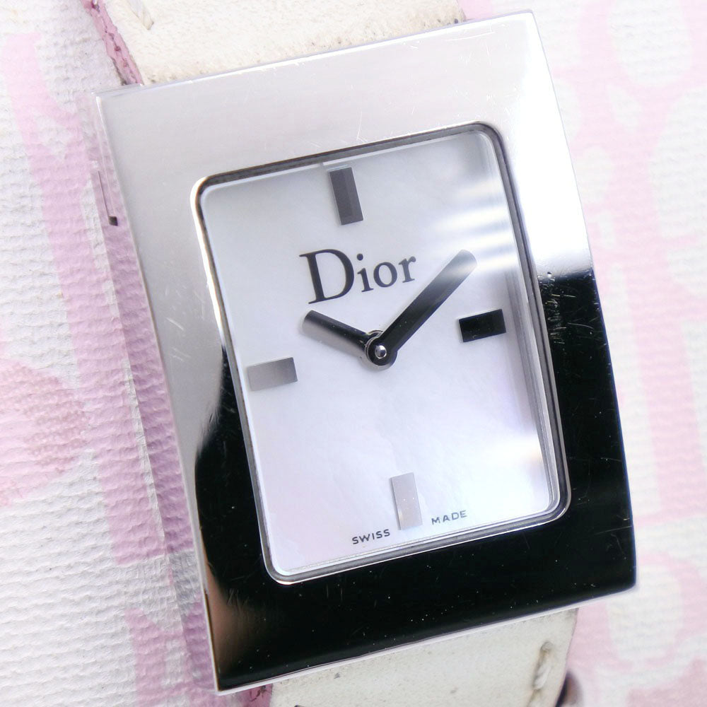 Christian Dior Watches Quartz D78-109 Stainless Steel , Leather White Maris White shell dial Women Used Authentic