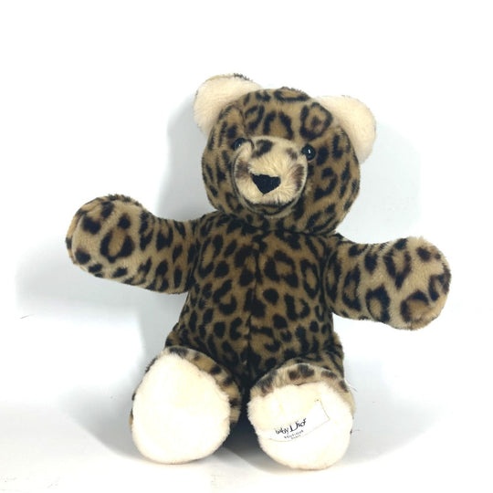 Dior Plush Doll cotton Brown doll bear bear interior Leopard Pattern Kids Used Authentic