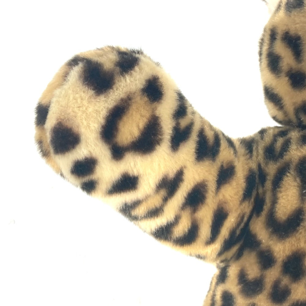 Dior Plush Doll cotton Brown doll bear bear interior Leopard Pattern Kids Used Authentic