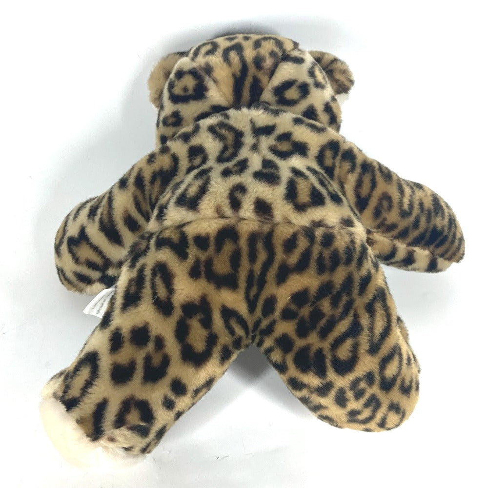 Dior Plush Doll cotton Brown doll bear bear interior Leopard Pattern Kids Used Authentic