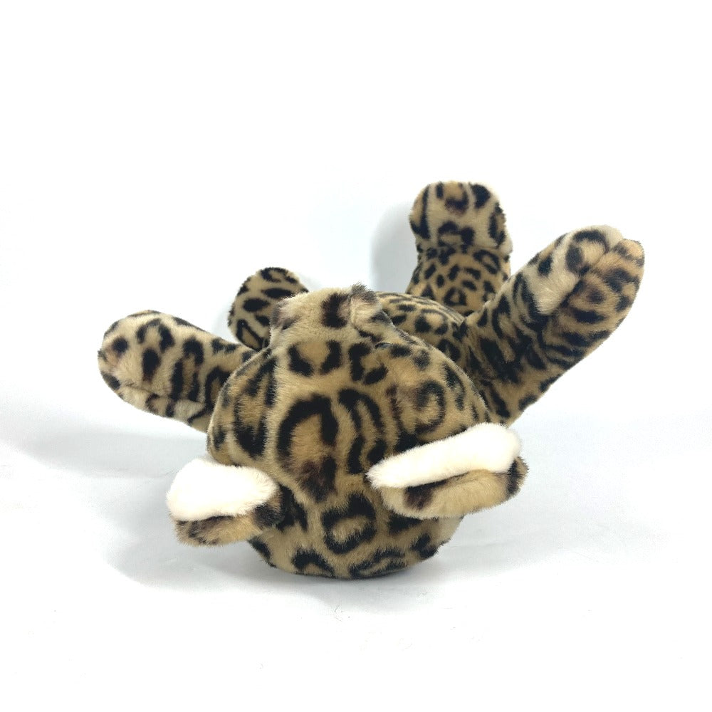Dior Plush Doll cotton Brown doll bear bear interior Leopard Pattern Kids Used Authentic