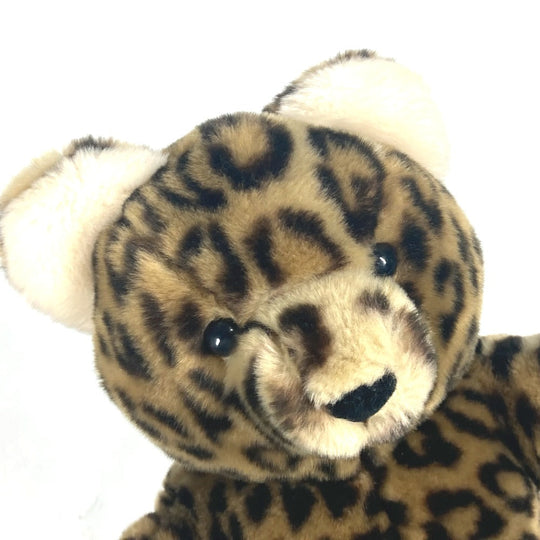 Dior Plush Doll cotton Brown doll bear bear interior Leopard Pattern Kids Used Authentic