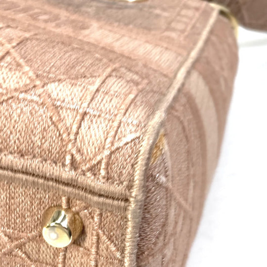 Dior Handbag M0565OWZA canvas pink 2WAY Bag Shoulder Bag Crossbody LADY D-LITE Medium Women Used Authentic