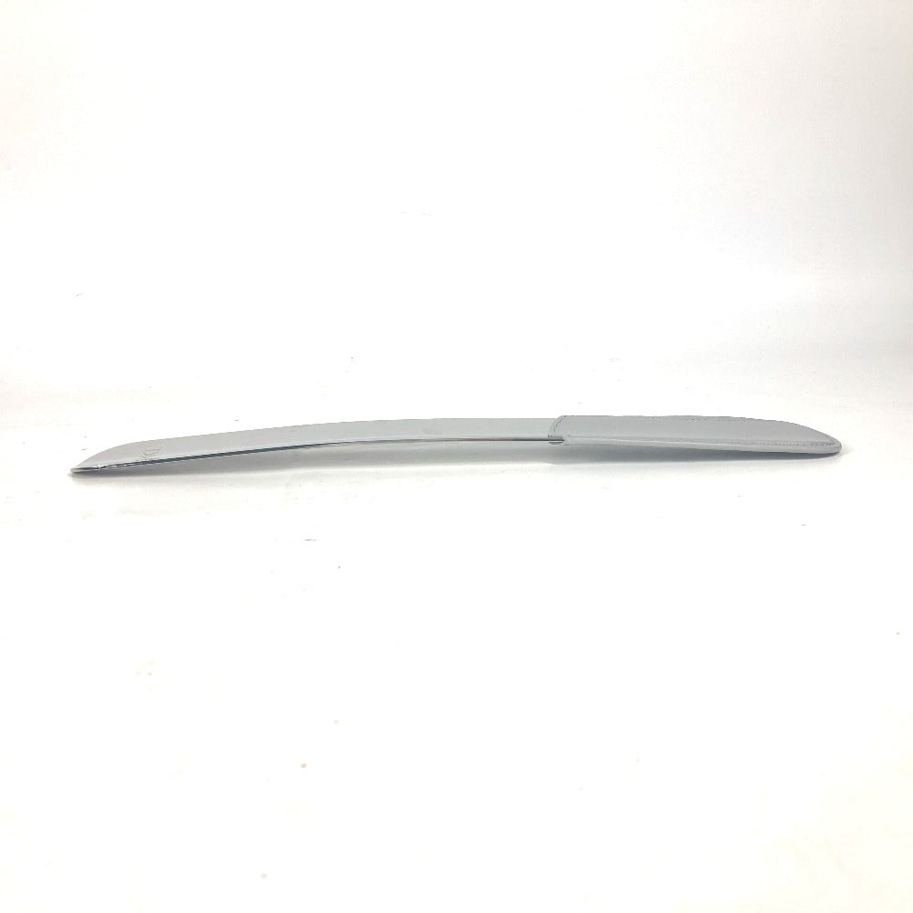 Dior Shoehorn Leather, Metal Silver novelty logo shoehorn mens Used Authentic