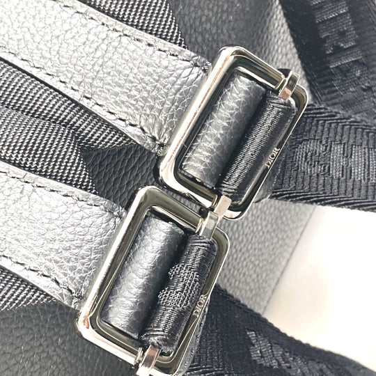 Dior Backpack 1ADBA143SSE leather black Saddle backpack mens Used Authentic