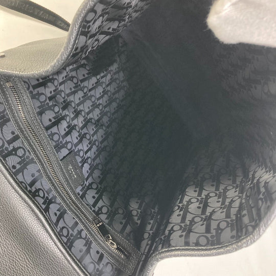 Dior Backpack 1ADBA143SSE leather black Saddle backpack mens Used Authentic