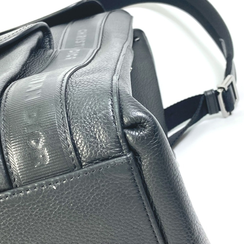 Dior Backpack 1ADBA143SSE leather black Saddle backpack mens Used Authentic