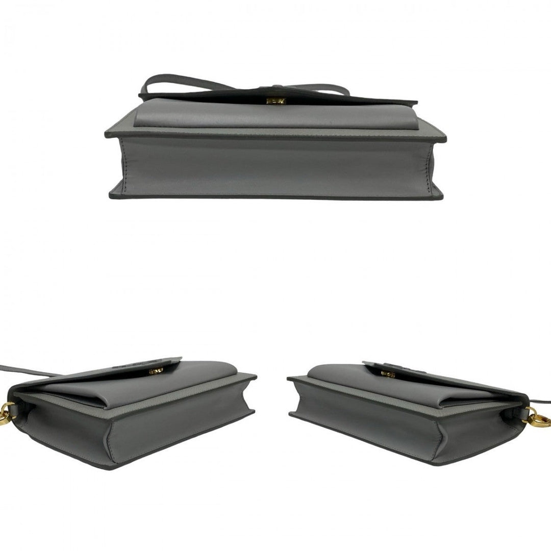 PRADA Shoulder Bag leather gray