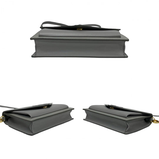 PRADA Shoulder Bag leather gray