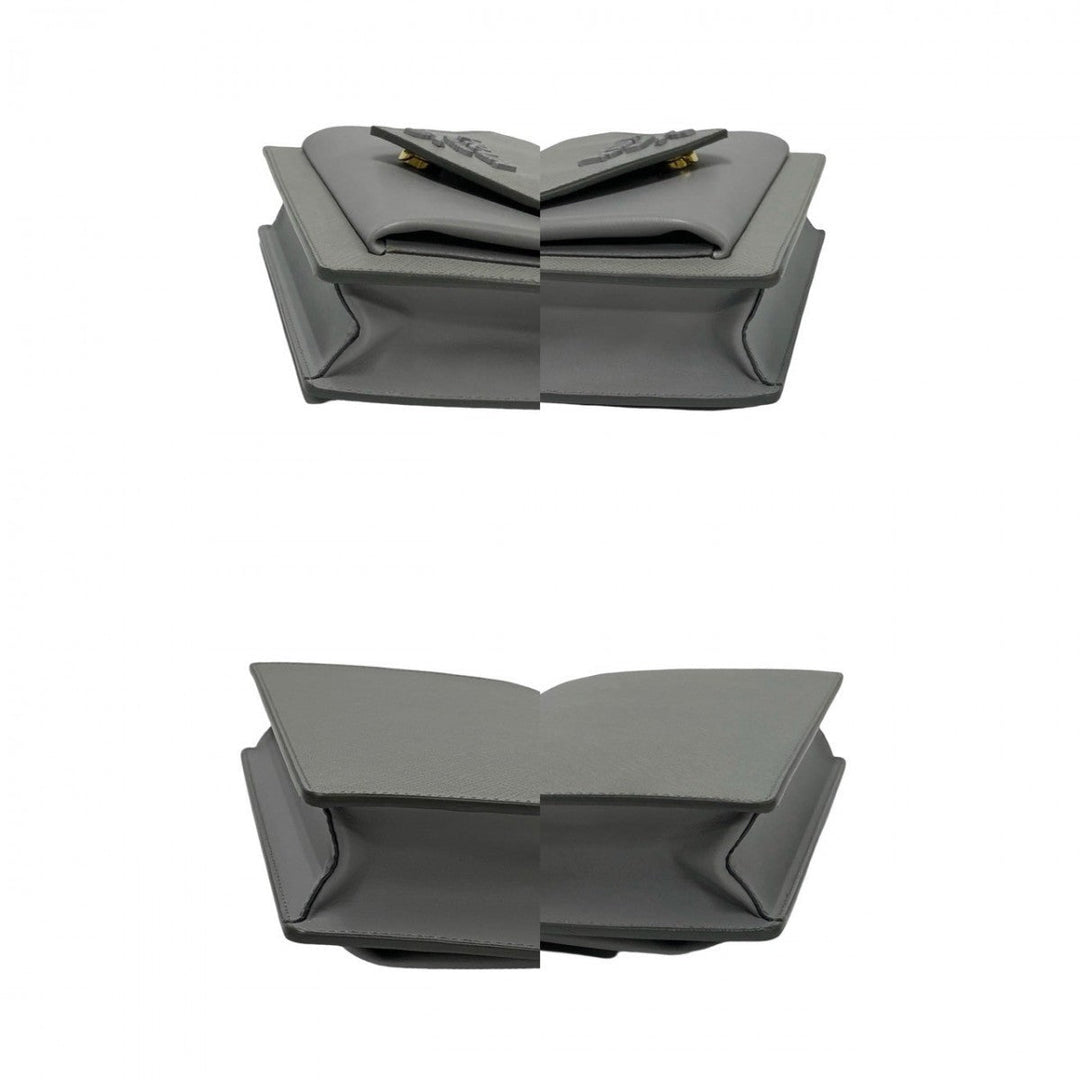 PRADA Shoulder Bag leather gray