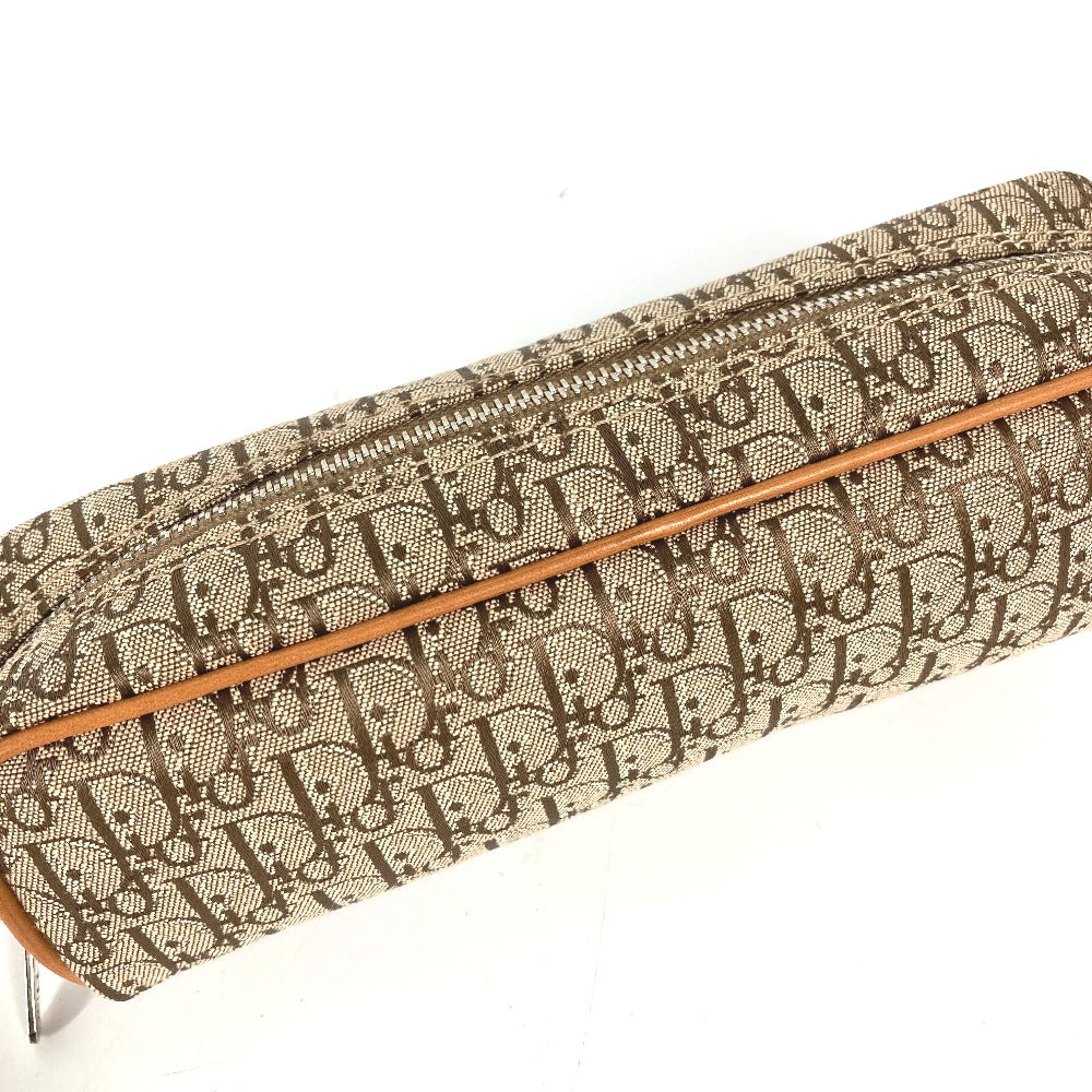 Dior pencil case Canvas / leather beige Pouch Trotter logo Women Used Authentic