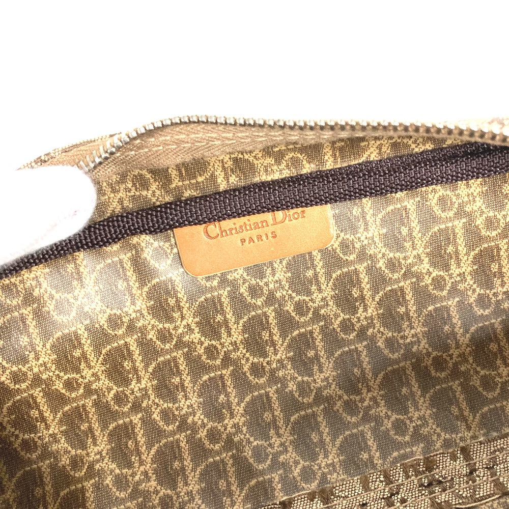 Dior pencil case Canvas / leather beige Pouch Trotter logo Women Used Authentic