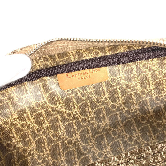 Dior pencil case Canvas / leather beige Pouch Trotter logo Women Used Authentic