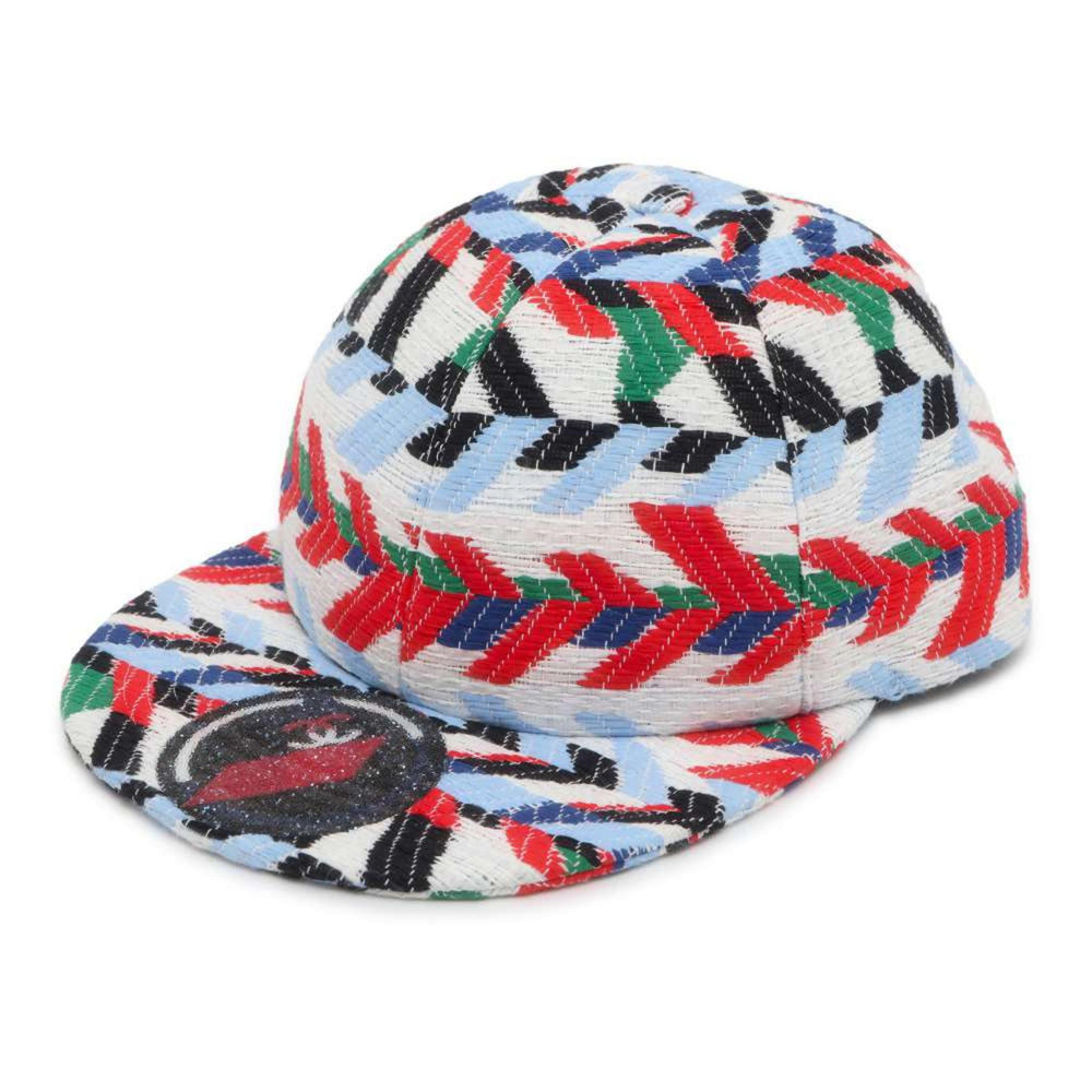 CHANEL Airline Cotton Multicolor Baseball Cap Preloved