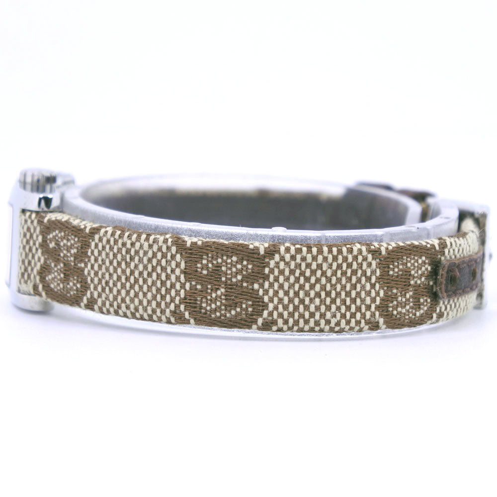 GUCCI Watches Quartz 8600L Stainless Steel, GG Canvas white White dial Women Used Authentic