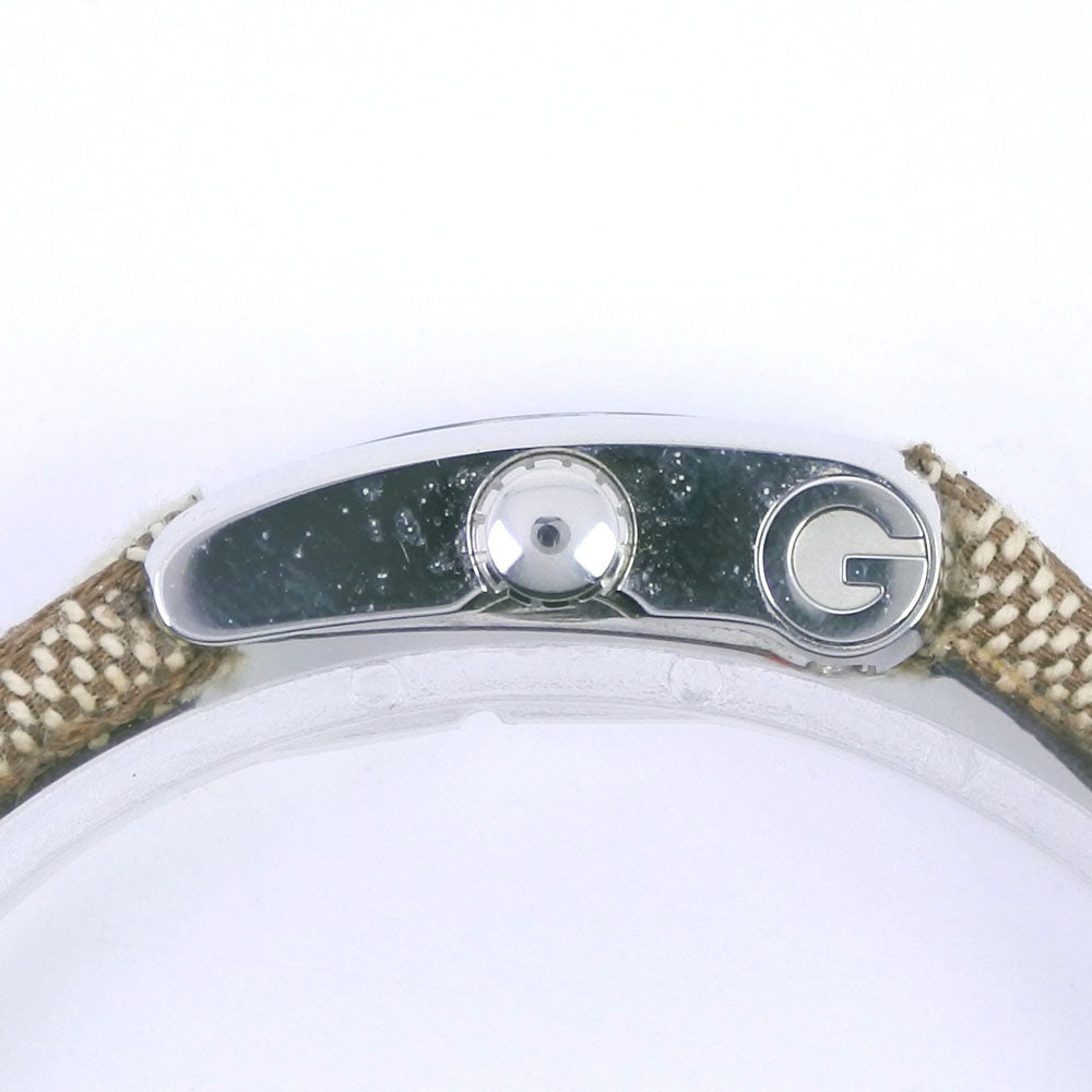 GUCCI Watches Quartz 8600L Stainless Steel, GG Canvas white White dial Women Used Authentic