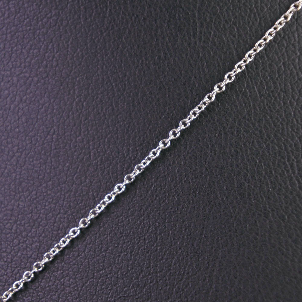 TIFFANY&Co. Necklace Pt950Platinum, Diamond Silver 0.3ct Solitaire Women Used Authentic