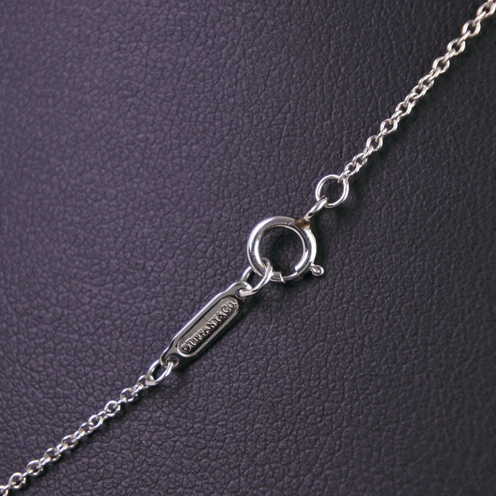 TIFFANY&Co. Necklace Pt950Platinum, Diamond Silver 0.3ct Solitaire Women Used Authentic