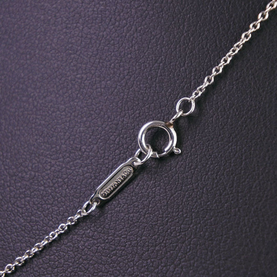 TIFFANY&Co. Necklace Pt950Platinum, Diamond Silver 0.3ct Solitaire Women Used Authentic