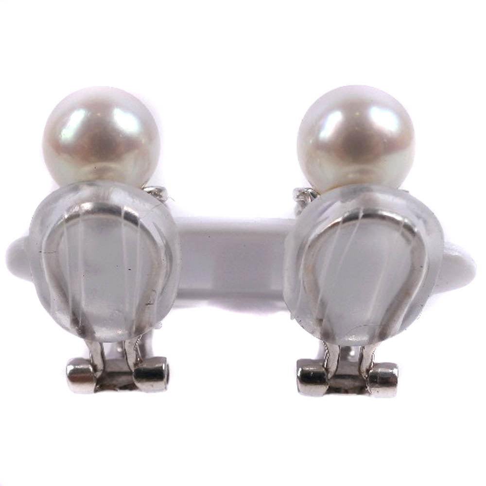 TASAKI Earring 18K white gold, pearl, diamond Silver Pearl Women Used Authentic