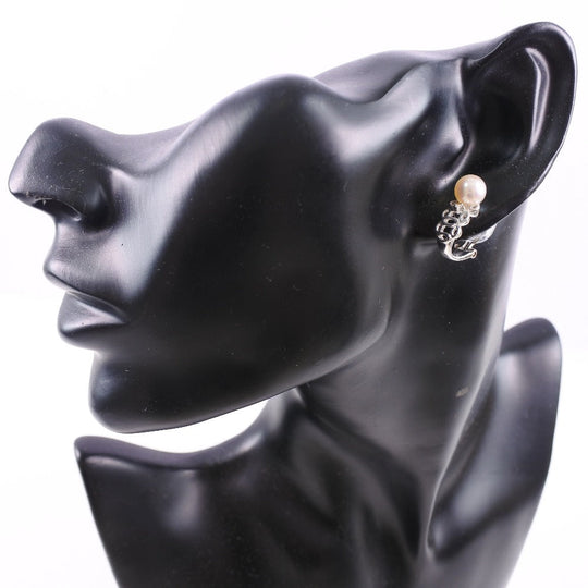 TASAKI Earring 18K white gold, pearl, diamond Silver Pearl Women Used Authentic