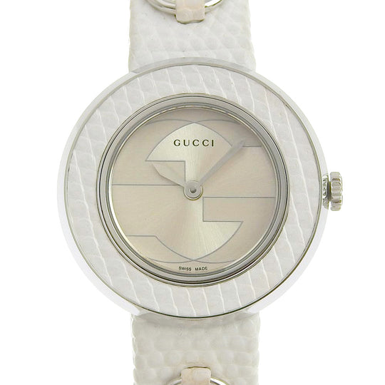 GUCCI Watches Quartz 129.5 Stainless Steel Silver U play Silver dial Women Used Authentic