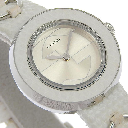 GUCCI Watches Quartz 129.5 Stainless Steel Silver U play Silver dial Women Used Authentic