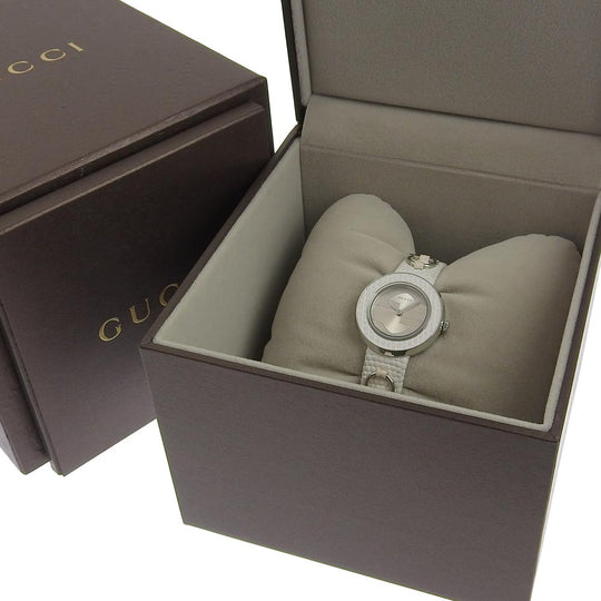 GUCCI Watches Quartz 129.5 Stainless Steel Silver U play Silver dial Women Used Authentic