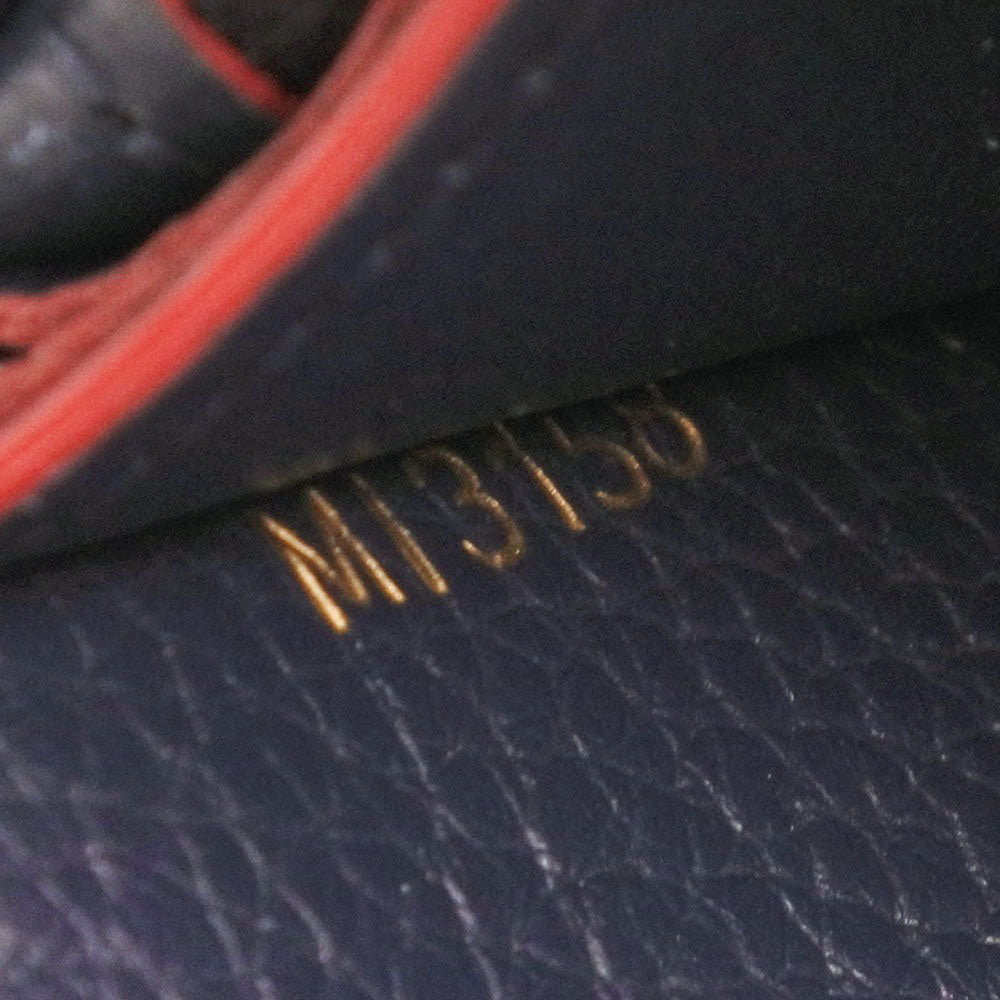 LOUIS VUITTON Long Wallet Purse M63739 leather Navy Taurillon Clemence Portefeuille Capsine unisex(Unisex) Used Authentic