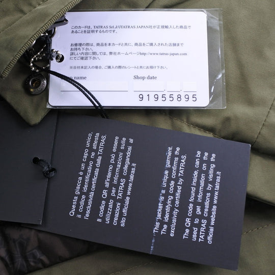 TATRAS Military coat Cotton, Polyester khaki mens 03 175/96A Used Authentic