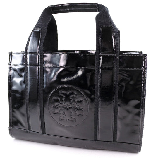 Tory Burch Handbag enamel black Women Used Authentic
