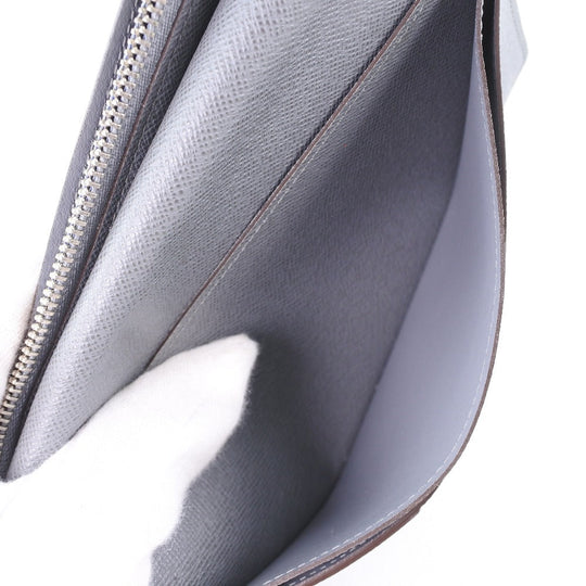LOUIS VUITTON Long Wallet Purse M32653 Taiga gray Portefeuille Brazza mens Used Authentic