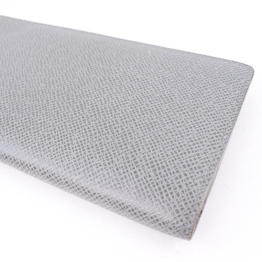 LOUIS VUITTON Long Wallet Purse M32653 Taiga gray Portefeuille Brazza mens Used Authentic
