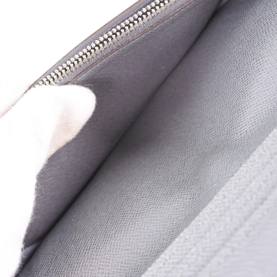 LOUIS VUITTON Long Wallet Purse M32653 Taiga gray Portefeuille Brazza mens Used Authentic