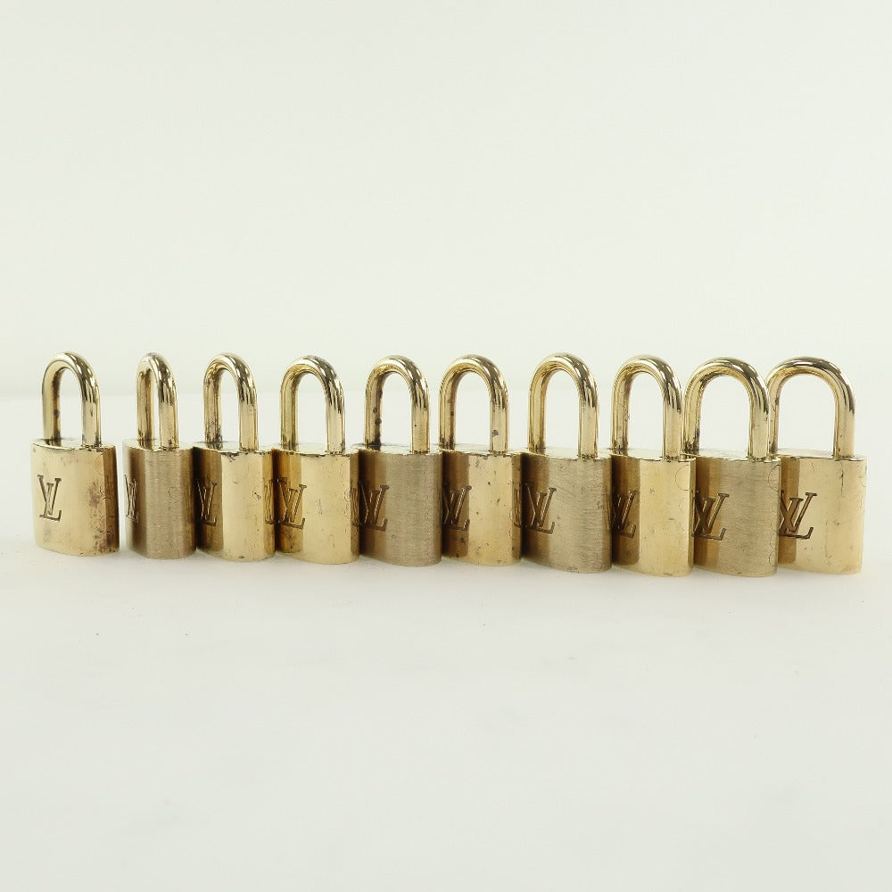 LOUIS VUITTON Cadena brass gold 10 pieces set Padlock & key mens(Unisex) Used Authentic