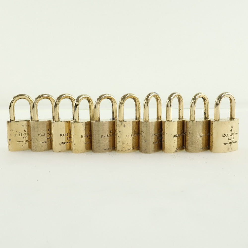 LOUIS VUITTON Cadena brass gold 10 pieces set Padlock & key mens(Unisex) Used Authentic