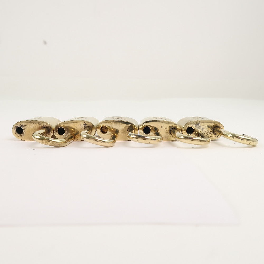 LOUIS VUITTON Cadena brass gold 10 pieces set Padlock & key mens(Unisex) Used Authentic