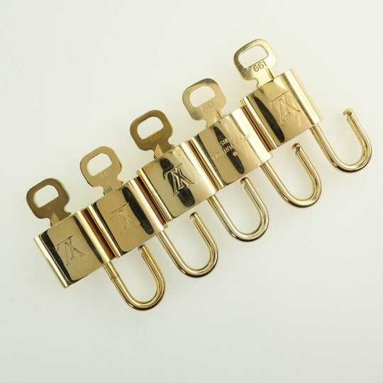 LOUIS VUITTON Cadena brass gold 10 pieces set Padlock & key Women(Unisex) Used Authentic