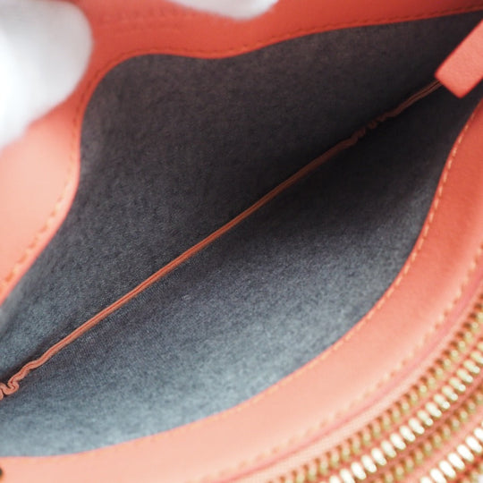 CELINE Shoulder Bag 165113ETA lambskin Coral pink Trios Mall Women Used Authentic