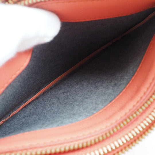 CELINE Shoulder Bag 165113ETA lambskin Coral pink Trios Mall Women Used Authentic