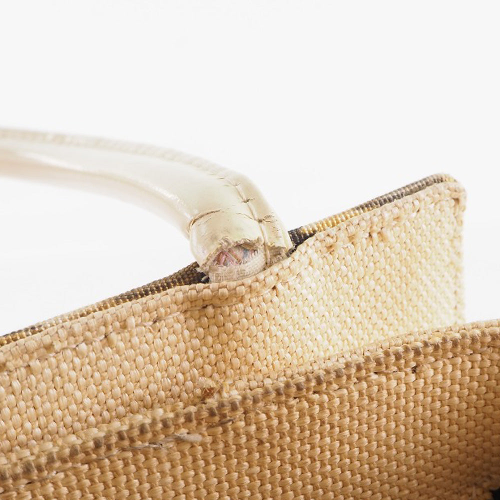 Christian Dior Handbag canvas yellow Leopard Women Used Authentic