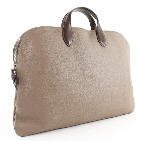 HERMES Business bag Togo Brown Edit Women Used Authentic