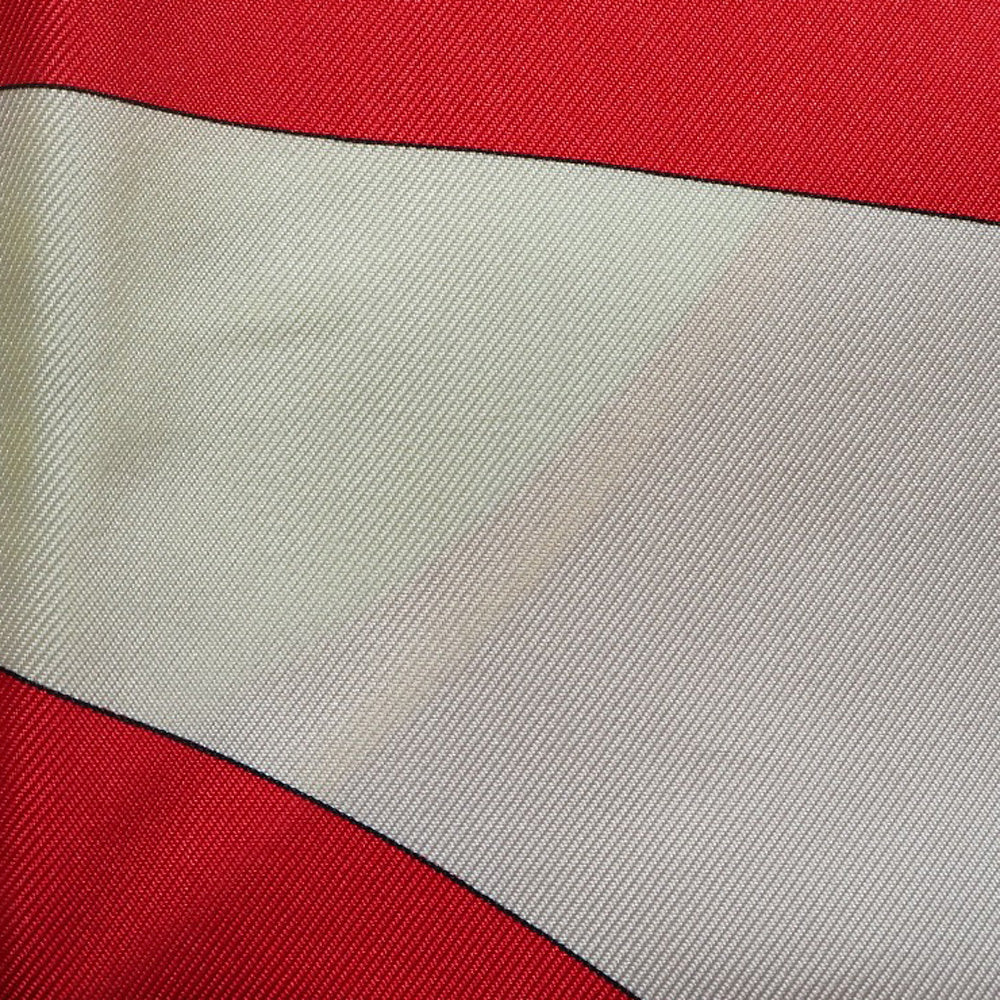 HERMES scarf silk Red stern decoration CHATEAUX D'ARRIERE Carre90 Women Used Authentic