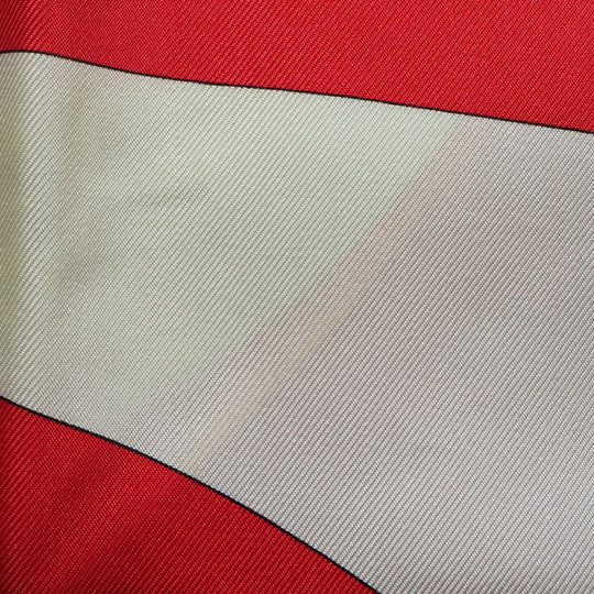 HERMES scarf silk Red stern decoration CHATEAUX D'ARRIERE Carre90 Women Used Authentic