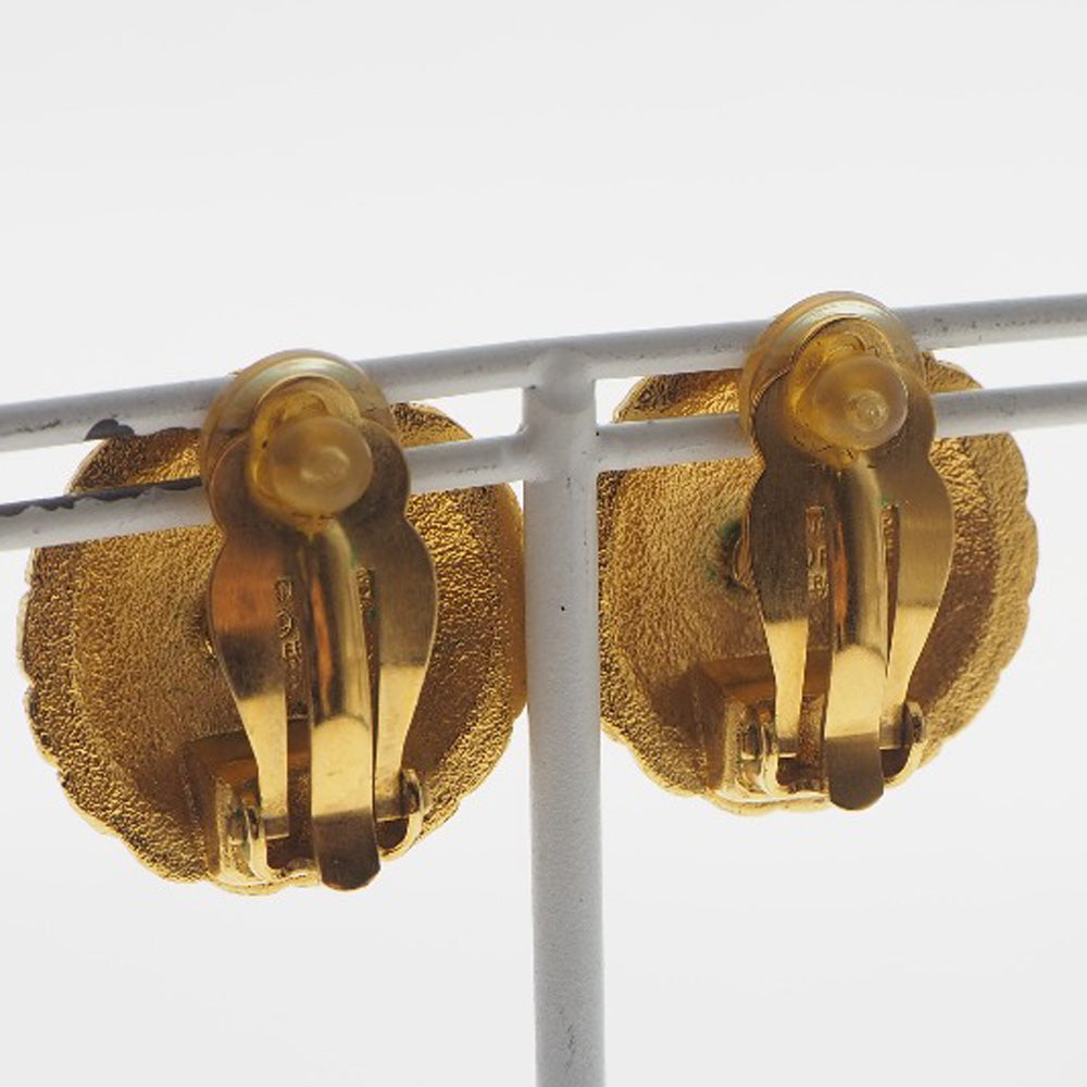 CHANEL Earring Plated Gold gold vintage COCO Mark Women Used Authentic
